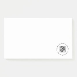 Bloco De Notas QR Branco | Design de Negócios Minimalista Limpo