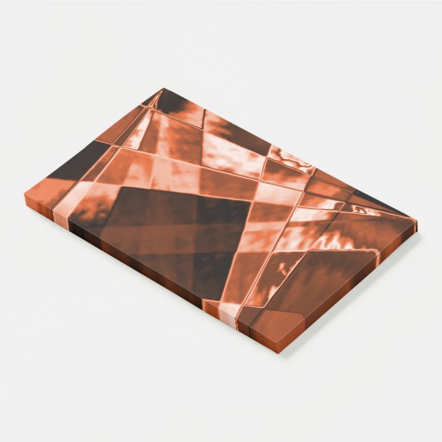 Bloco De Notas Quadrado e retângulos castanho avermelhado castanh (Inclinado)