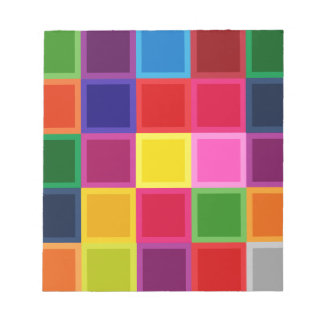 Bloco De Notas Quadrados e Stripes Multicoloridos Girly
