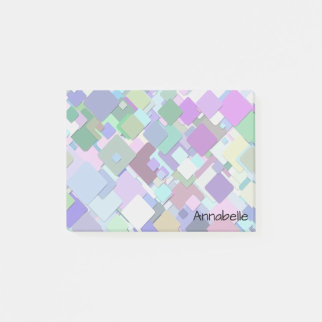 Bloco De Notas Quadrados sem costura com Design de arquitetura (Frente)