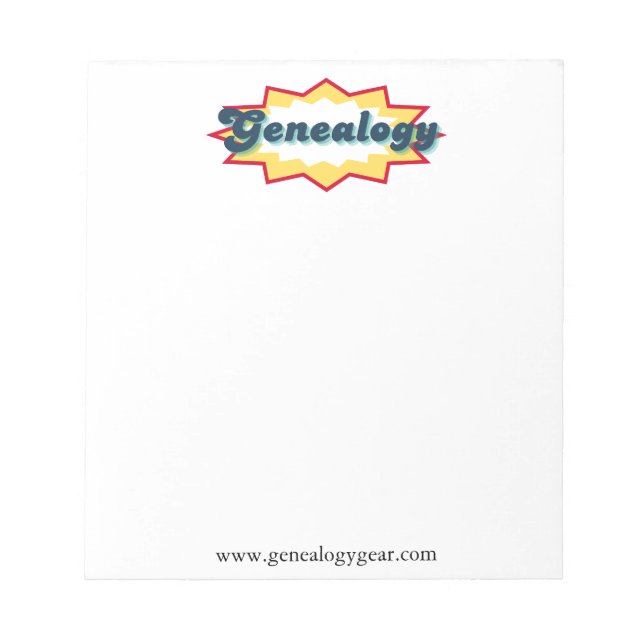 Bloco De Notas Quadrinhos de Genealogia Pop (Frente)