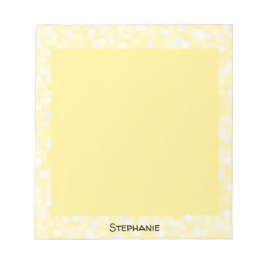 Bloco De Notas Quadro de Bokeh Amarelo Personalizado nas Canárias