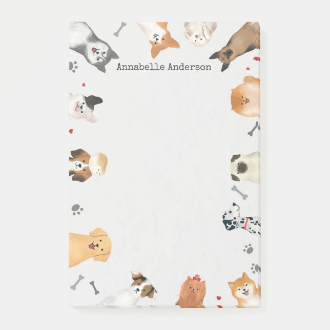 Bloco De Notas Quadro de Cães (Frente)