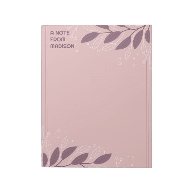 Bloco De Notas Quadro de Folheto de Nome Personalizado (Invertido)