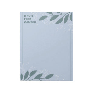 Bloco De Notas Quadro de Folheto de Nome Personalizado