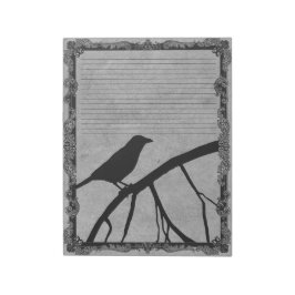 Bloco De Notas Quadro de Ornamentado de Coroa Preta Vinculado Sup