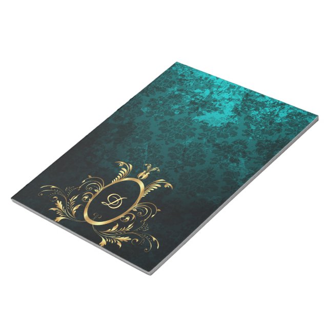 Bloco De Notas Quadro de ouro personalizado para Damasco de luxo (Inclinado)