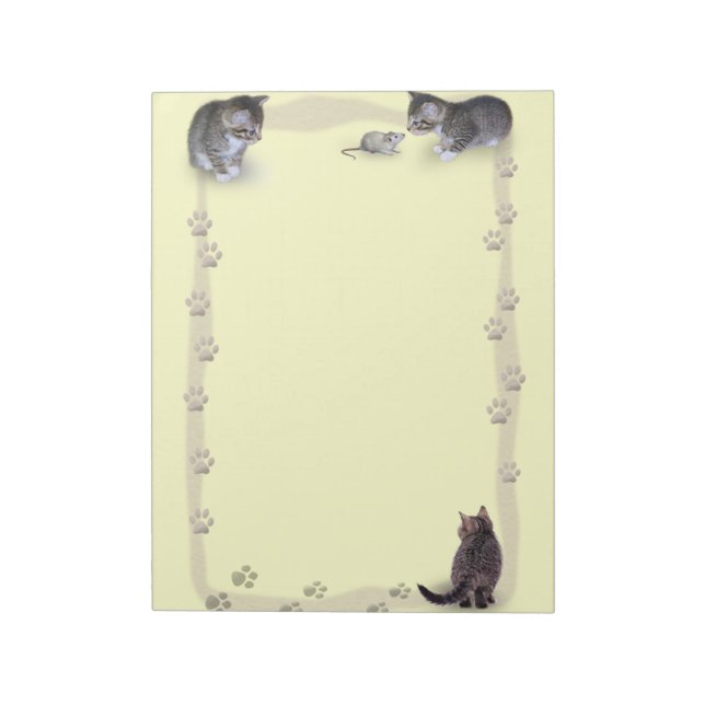Bloco De Notas Quadro de Paw Cat (Invertido)