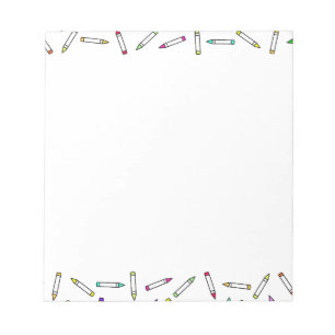 Bloco De Notas Quadro decorativo do padrão Crayon