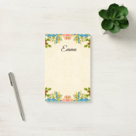 Bloco De Notas quadro floral vintage
