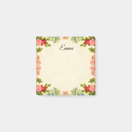 Bloco De Notas quadro floral vintage