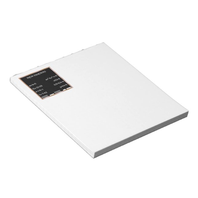 Bloco De Notas Quadro negro com equações matemáticas (Inclinado)