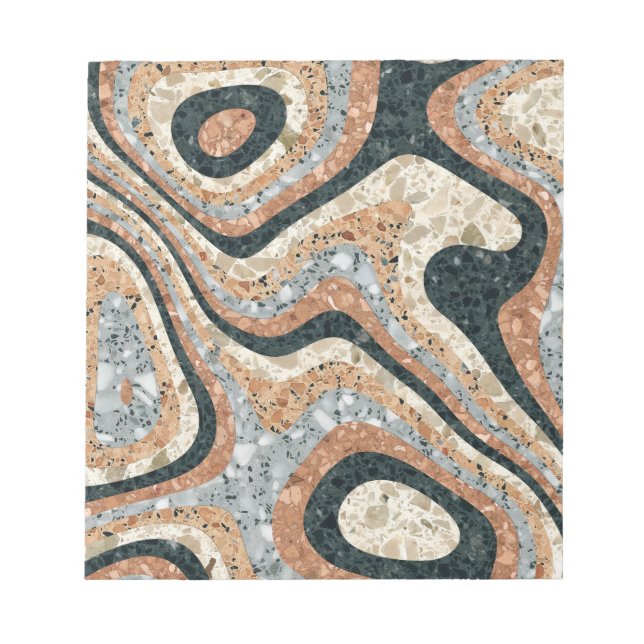 Bloco De Notas Quartzo Abstrato Vintage Pedra Natural (Frente)