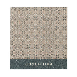 Bloco De Notas Quartzo Natural Abstrato Vintage Personalizado