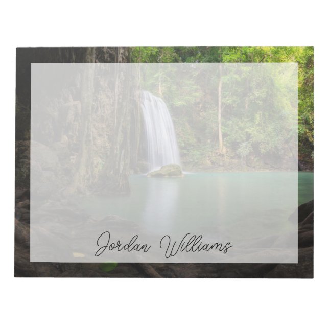 Bloco De Notas Quedas | Primavera RainForest Waterfall Tailândia (Frente)