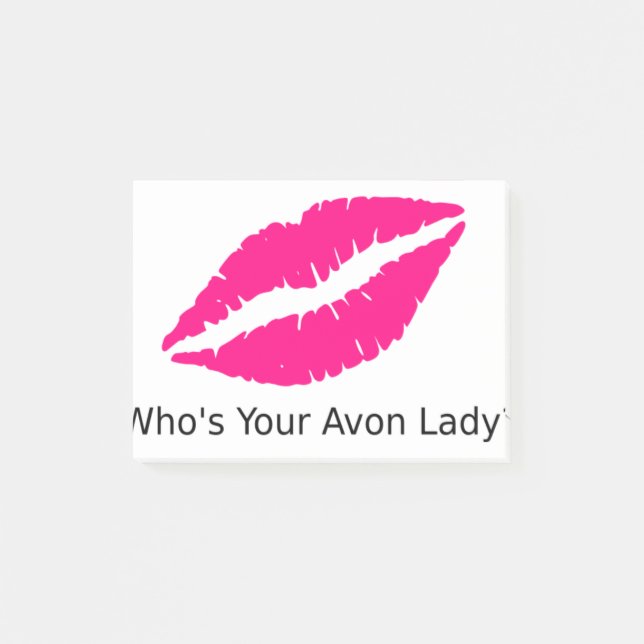 Bloco De Notas Quem é sua senhora Lábios de Avon (Frente)