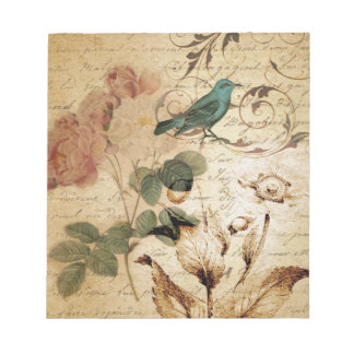 Bloco De Notas Quic Boêmia Paris Scripts botânicos de aves