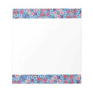 Bloco De Notas Quirimen Floral em Cascata Azul
