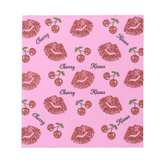 Bloco De Notas RAB Rockabilly Cherry Kisses a rosa