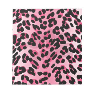 Bloco De Notas RAB Rockabilly Pink Cheetah Impressão