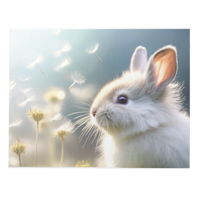 Bloco De Notas Rabbit Bunny Wild Animal Tranquil Paz (Frente)