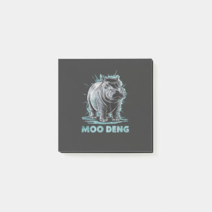 Bloco De Notas Radiante Hippo Moo Deng