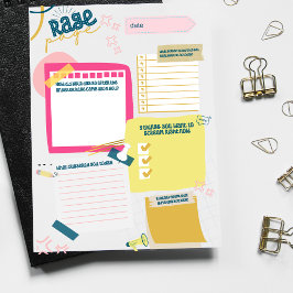 Bloco De Notas Rage Page Notepad para luto e raiva