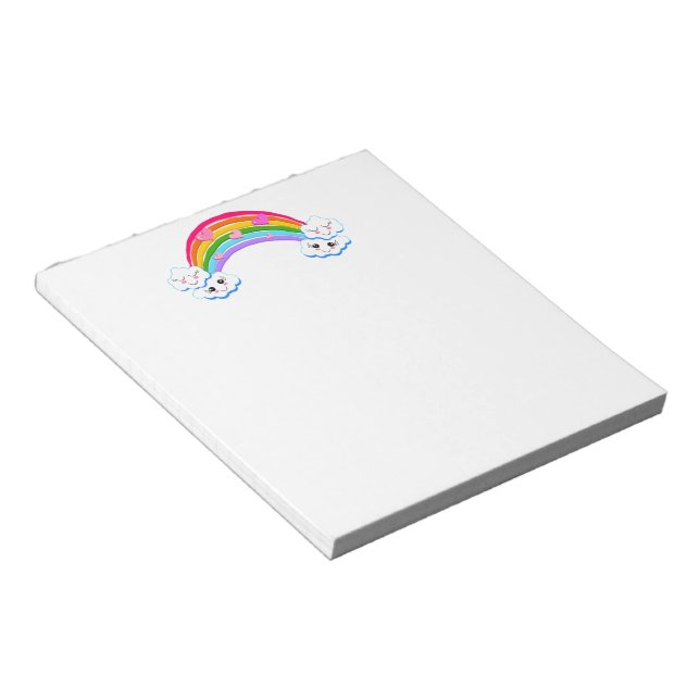 Bloco De Notas Rainbow Clouds Notepad (Inclinado)