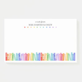 Bloco De Notas Rainbow Color Books A Note From Teacher's