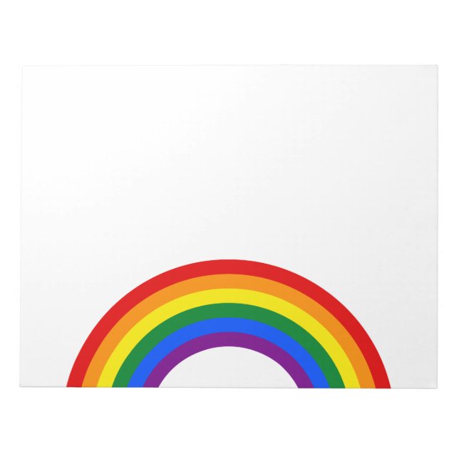 Bloco De Notas RAINBOW FLAG BUTTON + your sign or text (Frente)