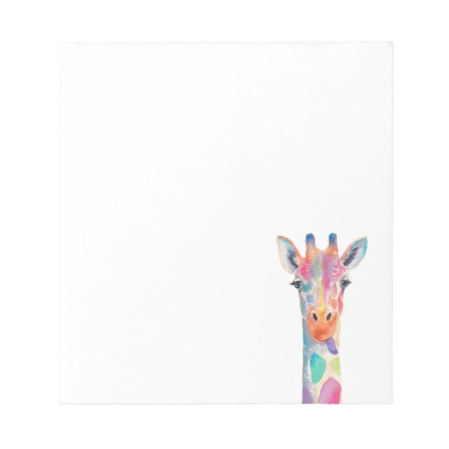 Bloco De Notas Rainbow Giraffe Notepad (Frente)
