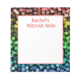 Bloco De Notas Rainbow Girls Mitzvah Notes Notepad