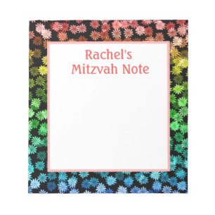 Bloco De Notas Rainbow Girls Mitzvah Notes Notepad
