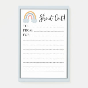Bloco De Notas Rainbow Happy Teacher Mail Posta Notas