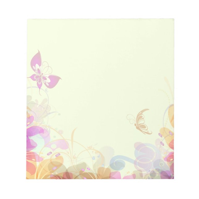 Bloco De Notas Rainbow Pastel Florals (Frente)