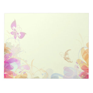 Bloco De Notas Rainbow Pastel Florals
