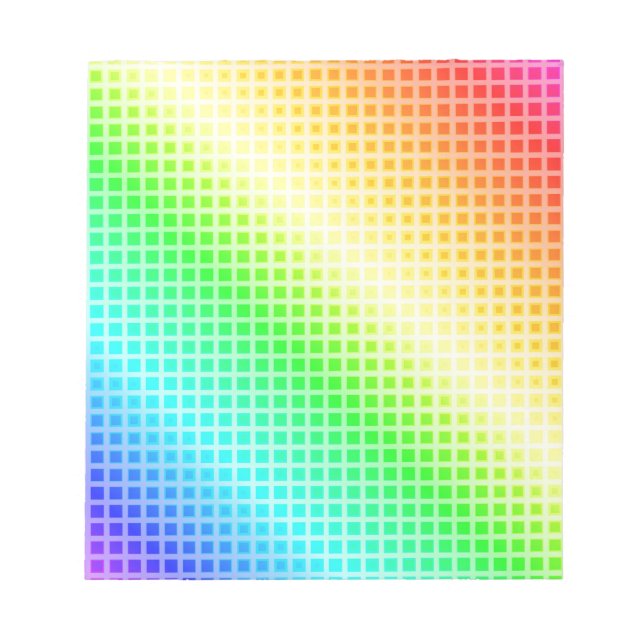 Bloco De Notas Rainbow Squares (Frente)
