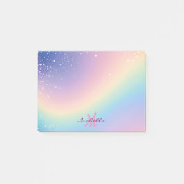 Bloco De Notas Rainbow Unicorn Glitter