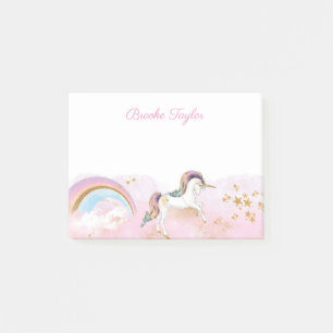 Bloco De Notas Rainbow Unicorn Personalizado