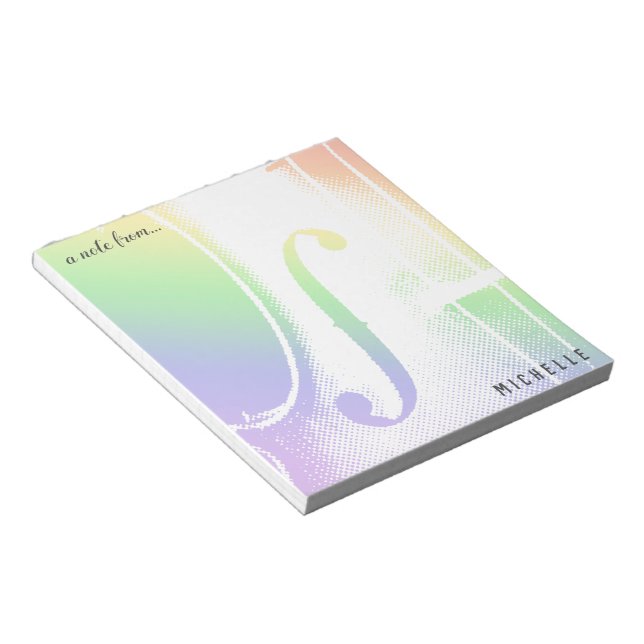 Bloco De Notas Rainbow Violin (Inclinado)