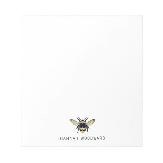 Bloco De Notas Rainha Bee Apiary Personalizada (Frente)