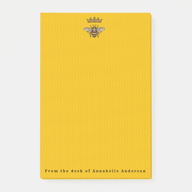 Bloco De Notas Rainha Bee com Coroa (Frente)