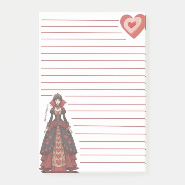 Bloco De Notas Rainha de Copas Listrada (Frente)