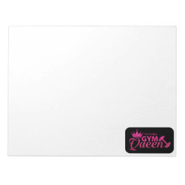 Bloco De Notas Rainha do ginásio rosa-quente personalizada