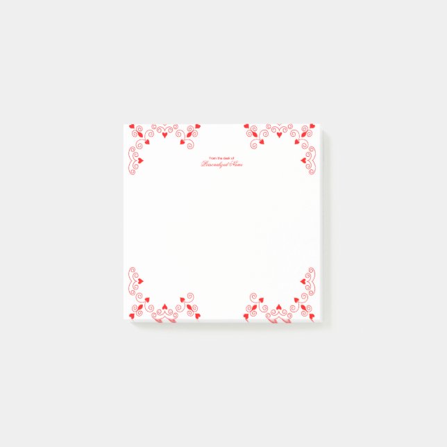 Bloco De Notas Rainha dos Corações - Vermelho (Frente)