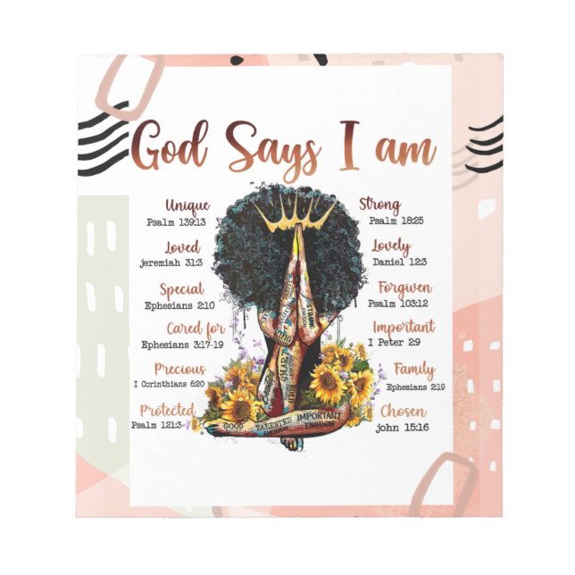 Bloco De Notas Rainha Negra Melanina Mulher Marrom Pele Sista Mag (Frente)