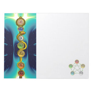BLOCO DE NOTAS RAIO DE ASCLEPIUS 7 CHAKRAS,YOGA, ENERGIA ESPIRITU