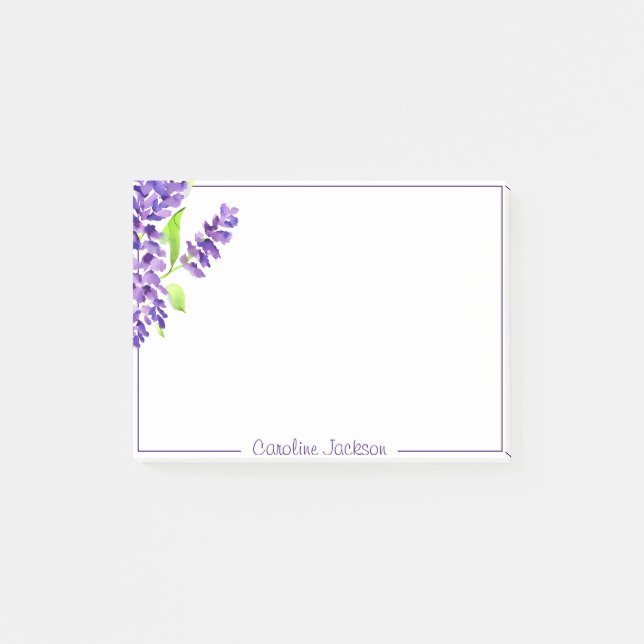 Bloco De Notas Ramalhete de lilás personalizado (Frente)