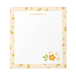 Bloco De Notas Ramalhetes Florais de Primavera Personalizados Pon