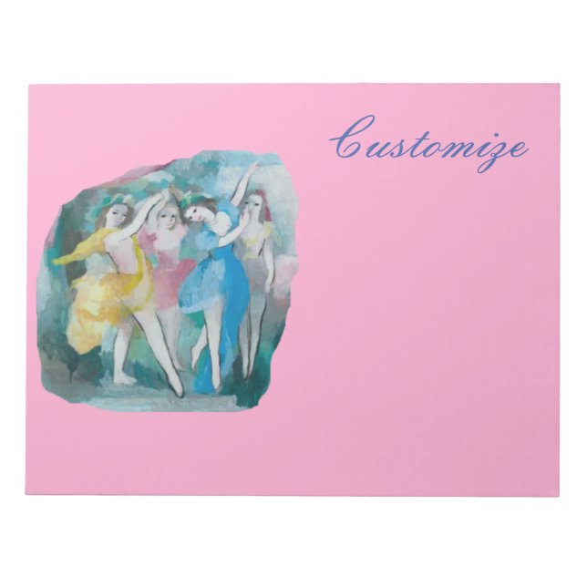 Bloco De Notas Rapariga Ballerina Dançarinas Thunder_Cove (Frente)